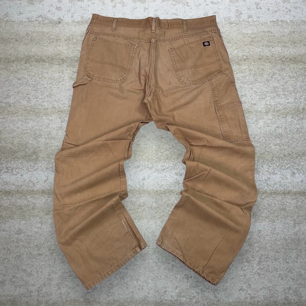 Vintage Y2K Dickies Carpenter Pants 40x32 Regular Fit Tan Painters Black Label